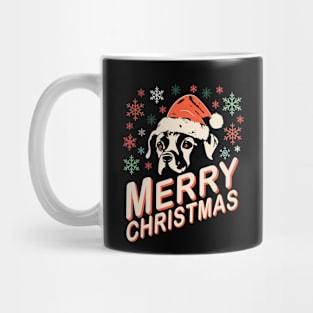 Funny Dog Santa Merry Christmas Vintage Mug